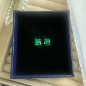 Emerald earrings custom made